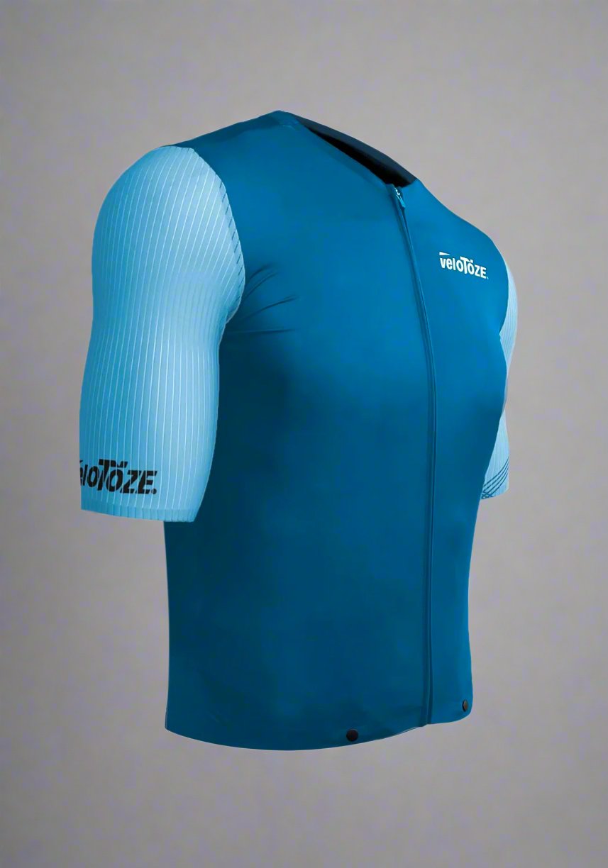 veloToze AeroLink™ Short Sleeves Jersey - Blue/Aqua